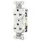 Hubbell Wiring Device-Kellems Straight Blade Receptacle, 6-20R, 20 A, 250V AC, 2 Pole, 3 Wire, Flush Mount, Grounded 5462WHI - alternate 1